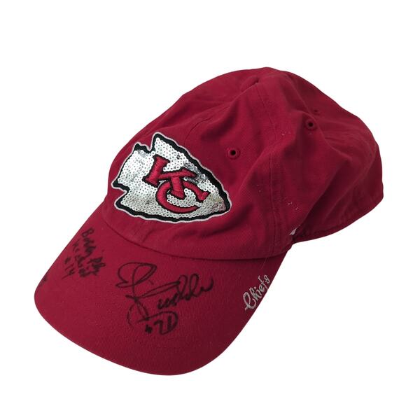 Kansas City Chiefs‎ Womens Ballcap Hat Signed Autograph Sequin Red Football NFL main image 5